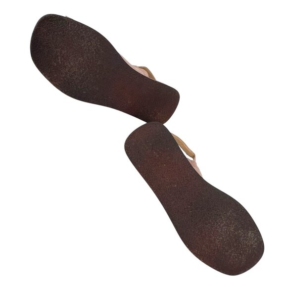 Miz Mooz Guava Lace-Embossed Leather Slingback Sandals Size 39 EU 9 US - Picture 9 of 14